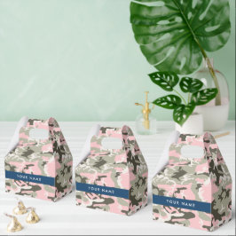 Pink und Green Camouflage Ihr Name Persönlich gest Geschenkschachtel