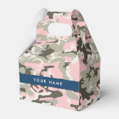Pink und Green Camouflage Ihr Name Persönlich gest Geschenkschachtel (Vorderseite)