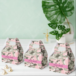Pink und Green Camouflage Ihr Name Persönlich gest Geschenkschachtel