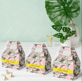 Pink und Green Camouflage Ihr Name Persönlich gest Geschenkschachtel