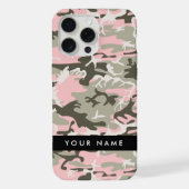 Pink und Green Camouflage Ihr Name Persönlich gest iPhone Hülle (Rückseite)