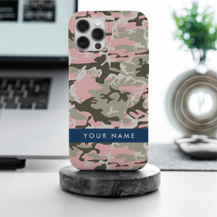 Pink und Green Camouflage Ihr Name Persönlich gest iPhone 15 Pro Max Hülle