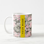 Pink und Green Camouflage Ihr Name Persönlich gest Kaffeetasse (Links)