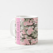 Pink und Green Camouflage Ihr Name Persönlich gest Kaffeetasse (Vorderseite Links)