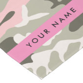 Pink und Green Camouflage Ihr Name Persönlich gest Kurzer Tischläufer (Ecke)