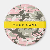 Pink und Green Camouflage Ihr Name Persönlich gest Magnet (Vorne)
