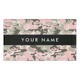 Pink und Green Camouflage Ihr Name Persönlich gest Namenschild