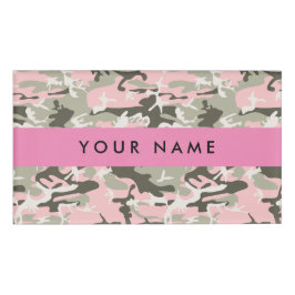 Pink und Green Camouflage Ihr Name Persönlich gest Namenschild