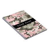 Pink und Green Camouflage Ihr Name Persönlich gest Notizblock (Rechte Seite)