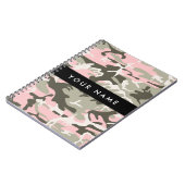 Pink und Green Camouflage Ihr Name Persönlich gest Notizblock (Linke Seite)