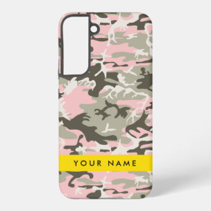 Pink und Green Camouflage Ihr Name Persönlich gest Samsung Galaxy Hülle