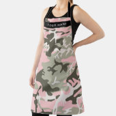 Pink und Green Camouflage Ihr Name Persönlich gest Schürze (InSitu)