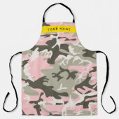 Pink und Green Camouflage Ihr Name Persönlich gest Schürze (Vorderseite)