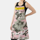 Pink und Green Camouflage Ihr Name Persönlich gest Schürze (InSitu)