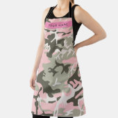 Pink und Green Camouflage Ihr Name Persönlich gest Schürze (InSitu)