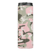 Pink und Green Camouflage Ihr Name Persönlich gest Thermosbecher (Rückseite)