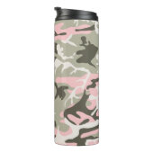 Pink und Green Camouflage Ihr Name Persönlich gest Thermosbecher (Nach rechts gedreht)