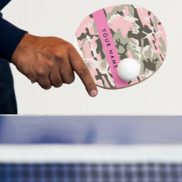 Pink und Green Camouflage Ihr Name Persönlich gest Tischtennis Schläger