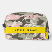 Pink und Green Camouflage Ihr Name Persönlich gest Waschbeutel (Vorderseite)