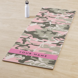 Pink und Green Camouflage Ihr Name Persönlich gest Yogamatte
