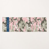 Pink und Green Camouflage Ihr Name Persönlich gest Yogamatte (Vorderseite (Horizontal))