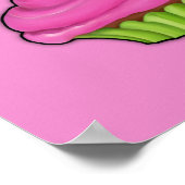 Pink und Green Cupcake rosa Poster (Ecke)