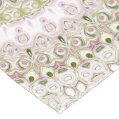 Pink und Green Floral Mandala Design Großer Tischläufer (Ecke)
