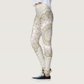 Pink und Green Floral Mandala Design Leggings (Links)