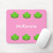 Pink und Green Frosch Maus Pad Mousepad (Mit Mouse)