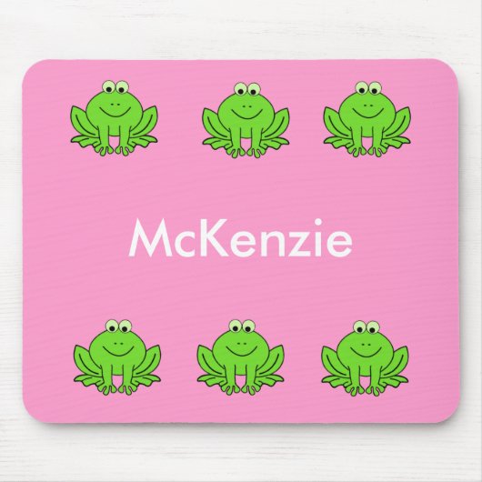 Pink und Green Frosch Maus Pad Mousepad (Vorne)