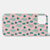 Pink und Green Girly Cactus Pattern Case-Mate iPhone Hülle (Rückseite (Horizontal))