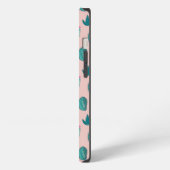 Pink und Green Girly Cactus Pattern iPhone Hülle (Linke Seite)