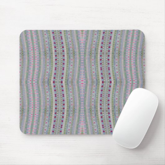 Pink und Green Hübsch Hearts Muster Mousepad (Mit Mouse)