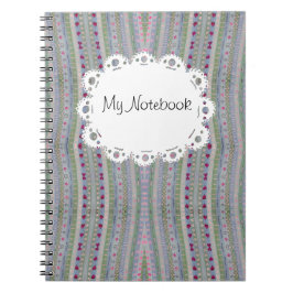 Pink und Green Hübsch Hearts Muster Notizblock