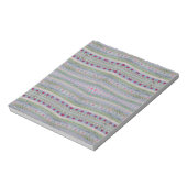 Pink und Green Hübsch Hearts Muster Notizblock (Rotiert)