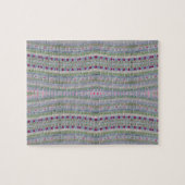 Pink und Green Hübsch Hearts Muster Puzzle (Horizontal)