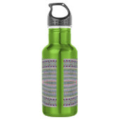 Pink und Green Hübsch Hearts Muster Trinkflasche (Rückseite)