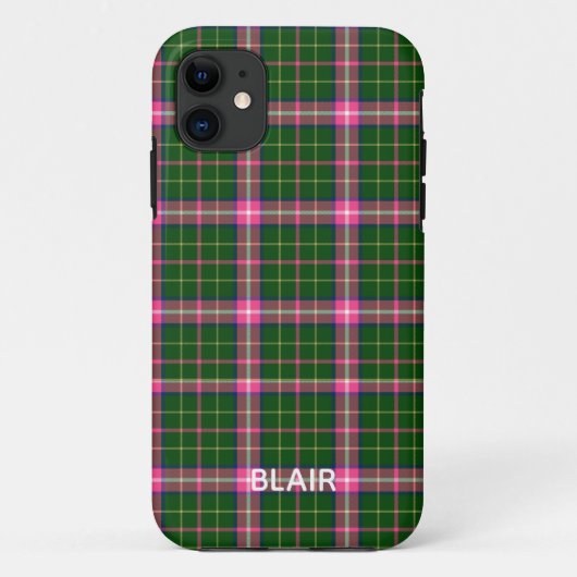 Pink und Green Kariert Phone Case (Rückseite)