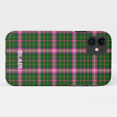 Pink und Green Kariert Phone Case (Rückseite (Horizontal))