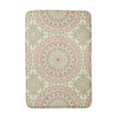 Pink und Green Mandala Muster Badematte (Vorderseite Vertikal)