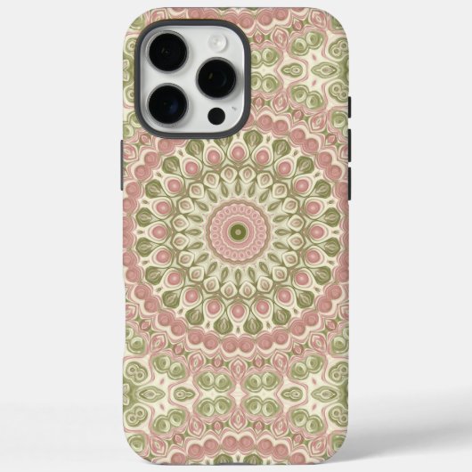 Pink und Green Mandala Muster Case-Mate iPhone Hülle (Rückseite)