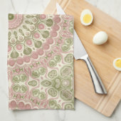 Pink und Green Mandala Muster Geschirrtuch (Viertel Falte)