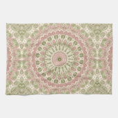 Pink und Green Mandala Muster Geschirrtuch (Horizontal)