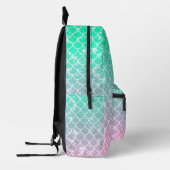 Pink und Green Mermaid Muster Bedruckter Rucksack (Links)