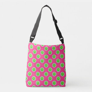 Pink und Green Pickleball Court Accessoire Tragetaschen Mit Langen Trägern