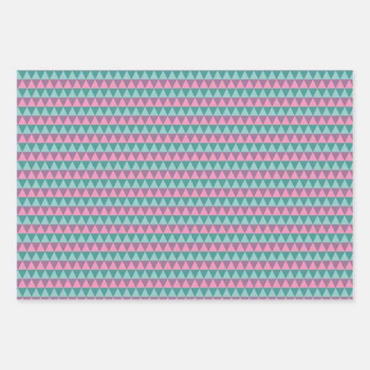 Pink und Green Pine Tree Muster Geschenkpapier Set (Vorderseite 2)