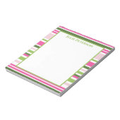 Pink und Green Strip Notepad Notizblock (Rotiert)