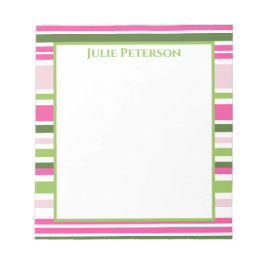 Pink und Green Strip Notepad Notizblock