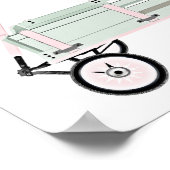 Pink und Green Toy Wagon Kinder Dekoration Plakat (Ecke)