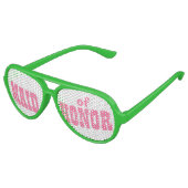 Pink und Green Trauzeugin Swag Party Brille Partybrille (Schrägansicht)
